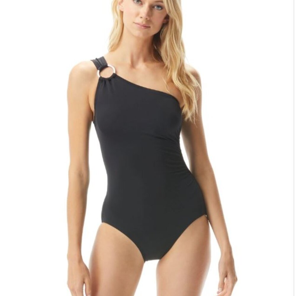 NWT MK Embellished One-Shoulder Underwire One-Piece